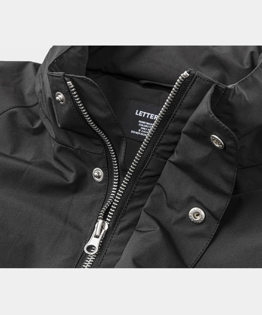 Lettercomo Waterproof Windlight Parka Jacket Black