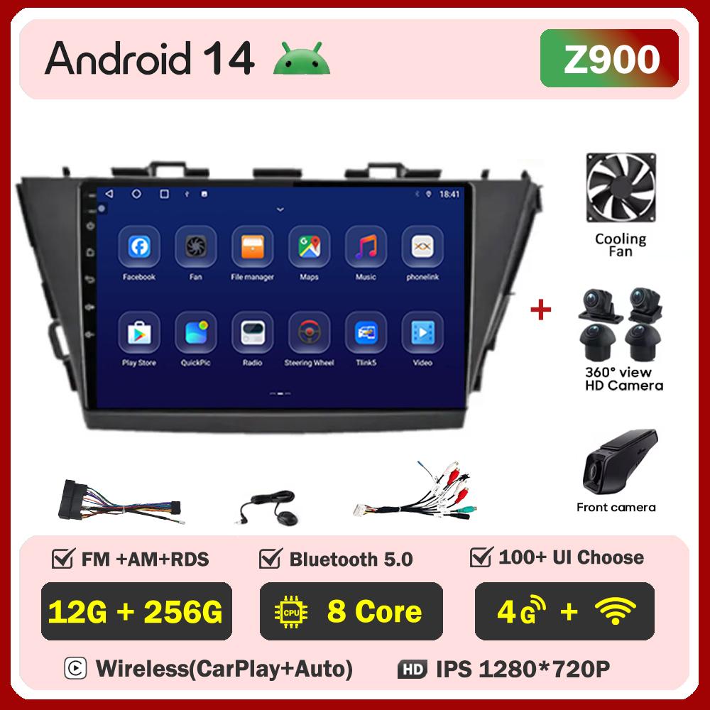 For Toyota Prius Plus V Alpha 2012-2017 Car Radio Player Car Carplay Screen Autoradio Mirror Link Car Intelligent Systems 8 Core