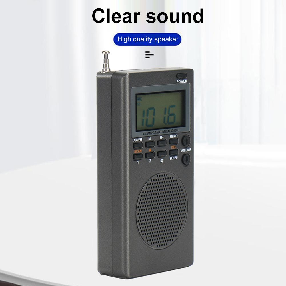 Outdoor Emergency Radio AM FM Portable Radio Alarm Clock Sleep Timer Digital Radio Great Reception Battery Operated for Survival