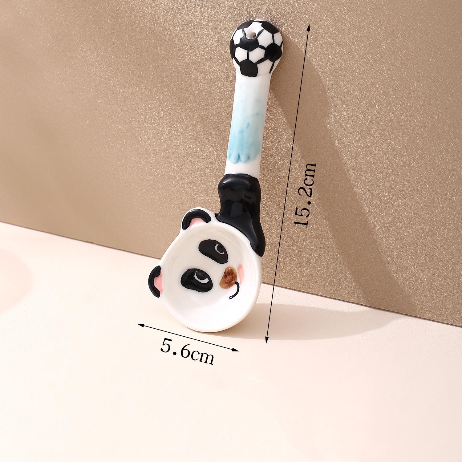 

Strawberry Ceramic Spoon Hand-Painted Dessert Spoon Tableware for Ice Cream, Yogurt, Coffee