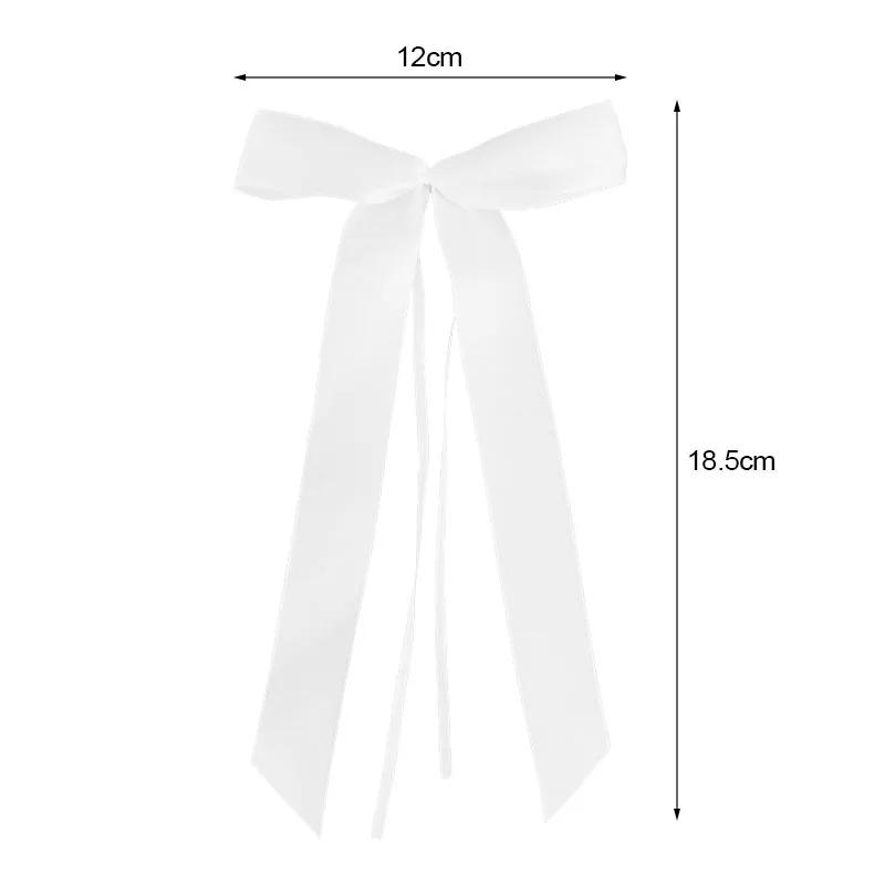 50/100Pc White Ribbon Bow Wedding Car Gift Wrap Craft Birthday Party Supplies Pew End Chairs DIY Decoration Christmas Home Decor
