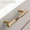 Dooroom Brass Furniture Handles Black Gold Exquisite Knurled Pulls Cupboard Wardrobe Dresser Shoe Box Drawer Cabinet Knobs 