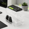 Mehrschichtiger Tastaturständer 3-stufiger Präsentationsständer, Ergonomischer Neigungs-Acryl-Aufbewahrungs-Organizer, Platzsparender Schreibtisch-Organizer-Halter für mechanische Tastaturen