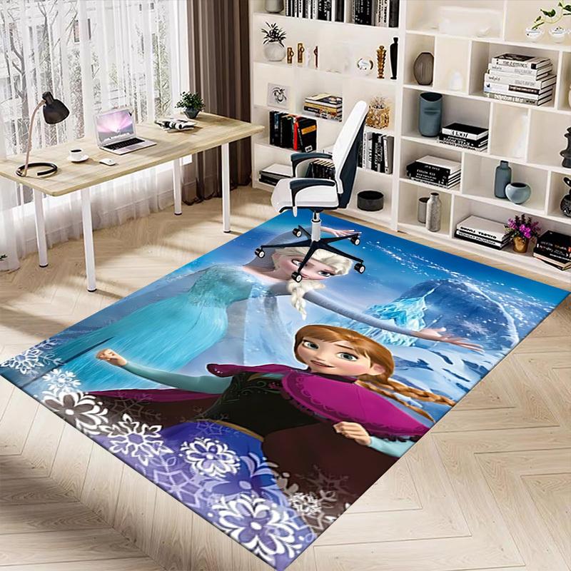 1pc Elsa Frozen Carpet Office Rug Outdoor Mat Home Decor Area Carpet Festival Gift Office desk chair carpet