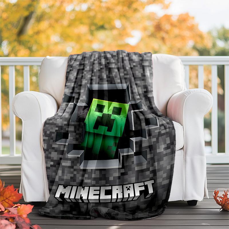 1pc Pixel games Theme Blanket - Digital Print, Polyester, Cozy for All Seasons, Perfect for Outdoor, and Travel