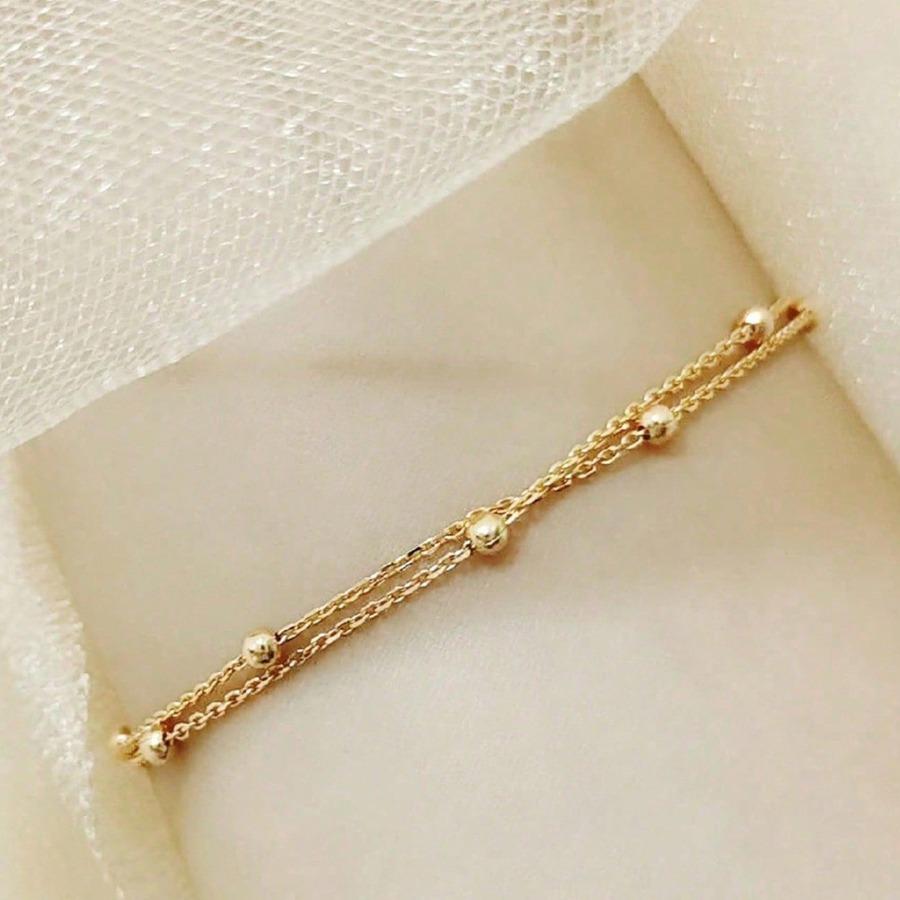 Multi-Layer 1Mm Bead Chain Anklet, Women'S Anklet Bracelet, Fashionable Anklet Jewelry