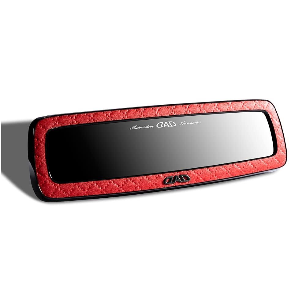 

DAD GARSON Mirror Type Quilted Red Rearview Room Rearview Expanded Field of Car Universal Car Interior Easy Installation D.A.D [HA626-01-02] Mirror,