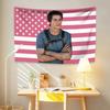 Dylan O'Briens Maze Runners Wandteppich mit rosa amerikanischen Flaggen für Schlafzimmer, Wohnzimmer, Heimdekoration, Hintergrundstoff, Festivalgeschenke