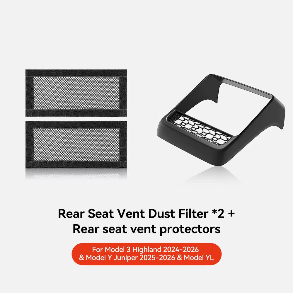 For Tesla Model 3/Y/YL Air Vents Cover Under Seat Outlet Protector Anti-blocking Dust Mesh 2025-2021 Accessories