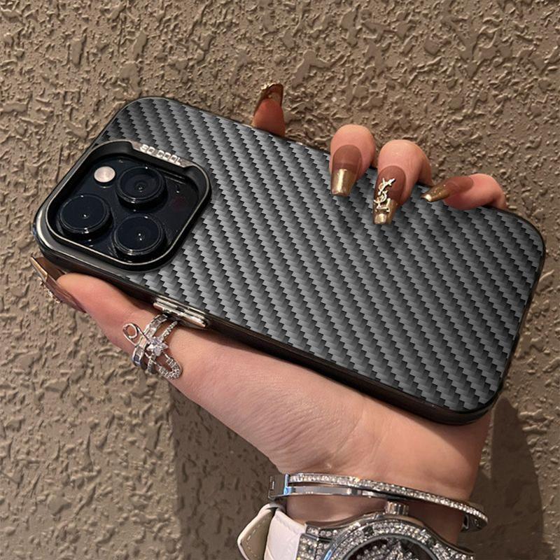 Fortschrittliche Carbonfaser-Muster Handyhülle Für iPhone 16 15 14 13 12 11 Pro Max X XR XSMAX 8 7 Plus Candy Matt Stoßfeste Hülle