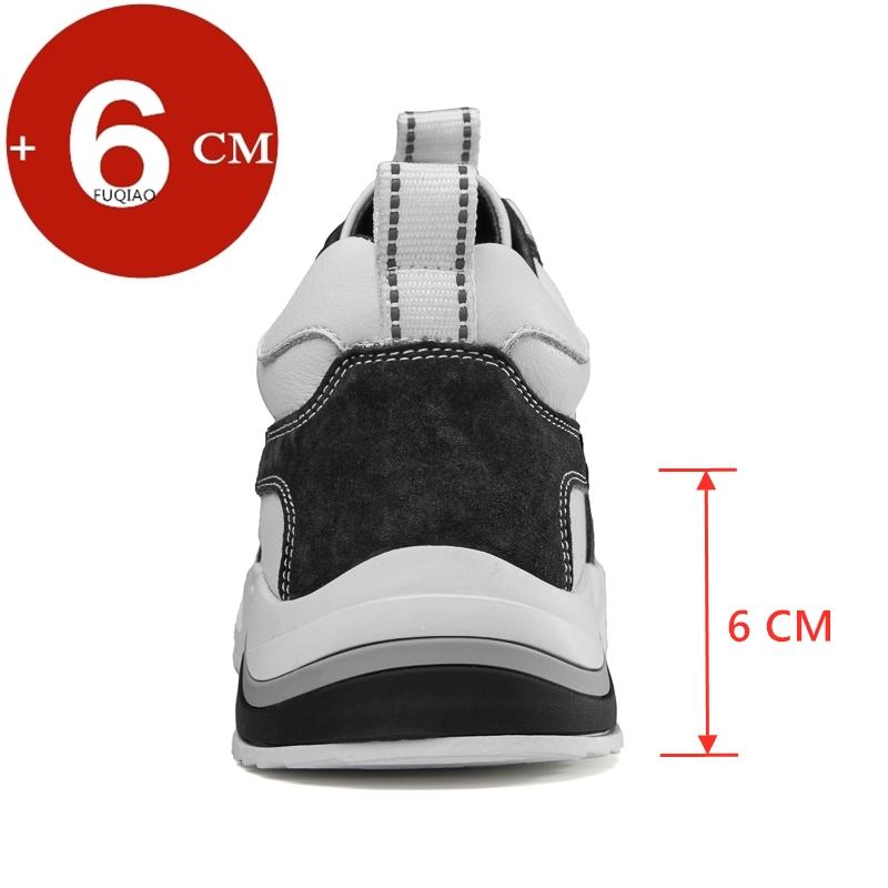 Fashion Fashion Genuine Leather Elevator Shoes Men Casual Lift Sneakers Height Increase Insole 6cm Tall Shoes Man Leisure Sports