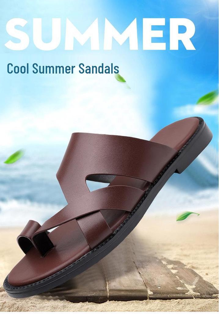 Men's 2025 Summer Casual Non-slip French Flip-flops for Beach & Outdoor Use