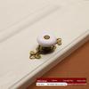 European Zinc Alloy Ceramic Handle: Modern Black & White Cabinet and Wardrobe Pull