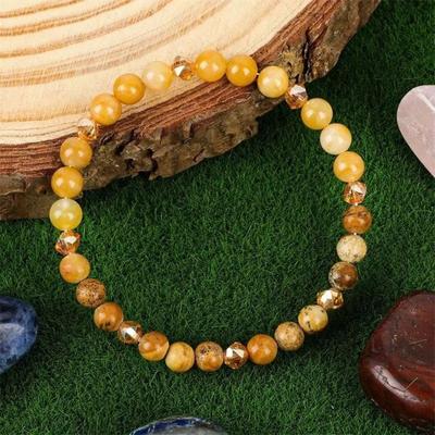 Naturstein Citrin Natursteinarmband 6mm Perlen Meditationsarmband für die Meditationspraxis