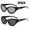 2PACK  Punk Sunglasses for Women Fashion Goggle Men's Sun Glasses Luxury Brand Designer Eyewear Vintage Shades Fashion