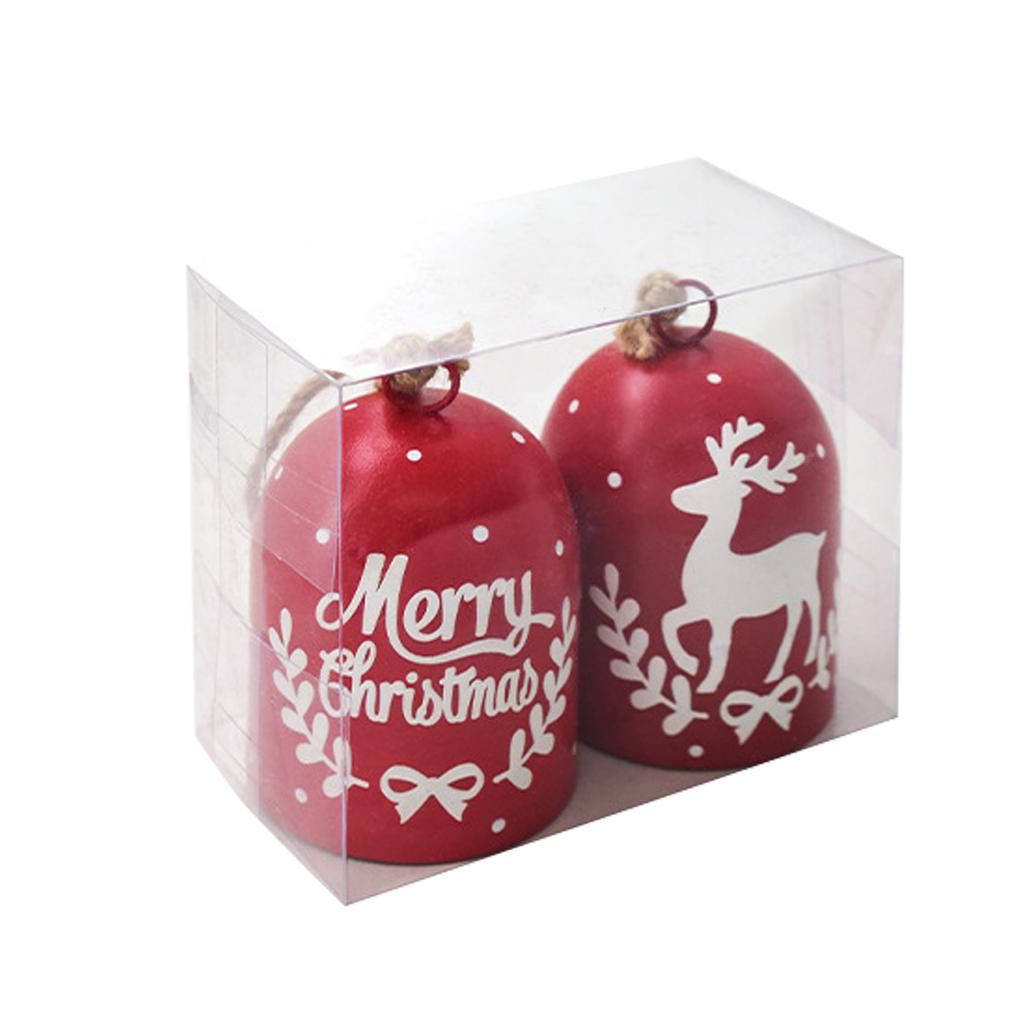 2025 Ny 2 st/set Järnhorn Öppning Julklockor Klockor Handringning Stora Klockor Julgransdekorativ Hänge