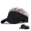 Men Fluffy Fake Hair Hat Baseball Cap With Spiked Hairs Wig Fun Toupee Hats Wig Golf Baseball Cap