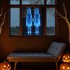 Halloween Window Stickers Halloween Girl Glass Window Decals Decor Waterproof Holiday Supplies for Autumn Party Classroom Dorm