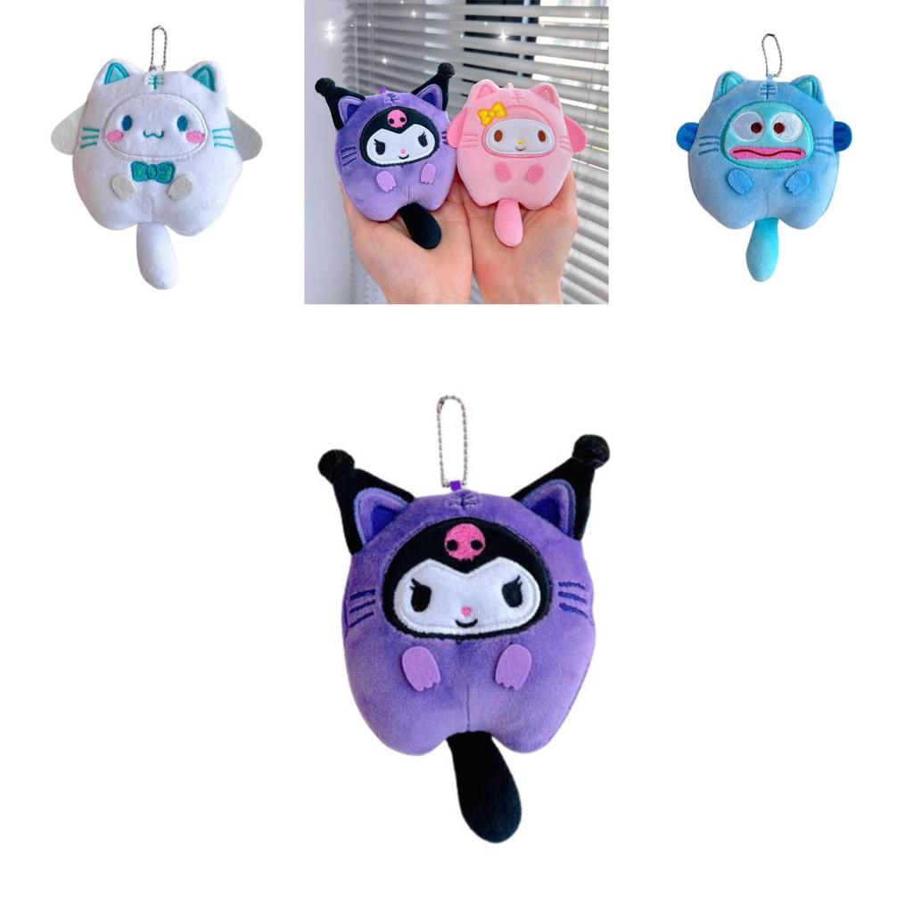 Handmade Sanrio Kuromi Melody Cinnamoroll Plush Doll Pendant For Anime Fans