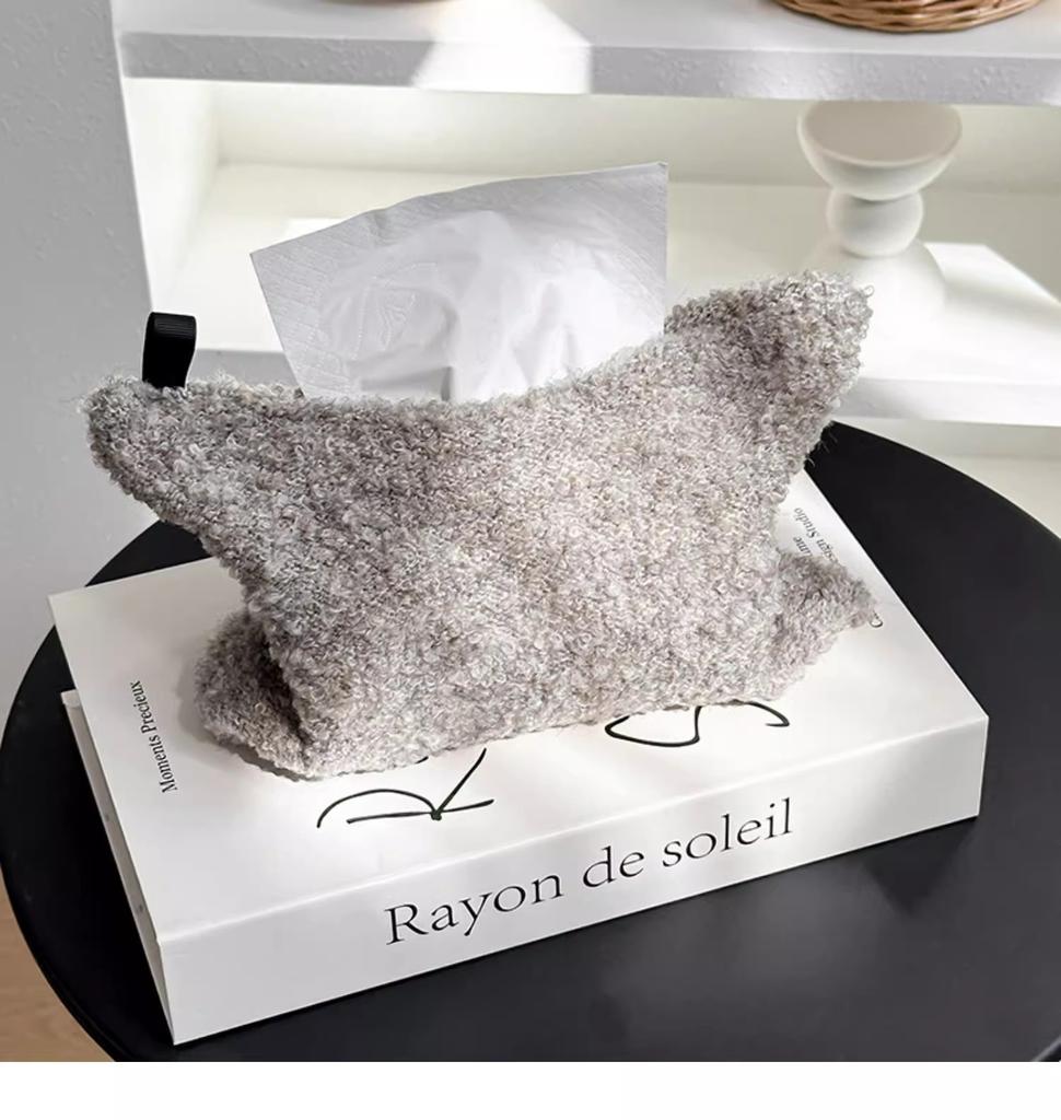 Nordischer Stil Wolle Gestrickt Taschentuchbox Auto Innenraum Dekoration Heimdeko Milchweiß Stoff Taschentuchhalter Hängende Tasche