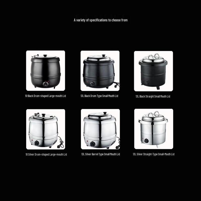 RSRDDY Commercial Electric Stainless Steel Soup Warmer