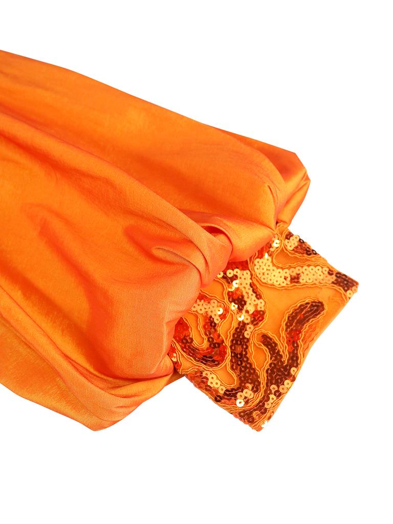 AOMEI Dlouhé flitrové šaty pro ženy Lampionový rukáv na studených ramenou Třpytivé bodycon Večerní narozeninové šaty na párty s koktejlem