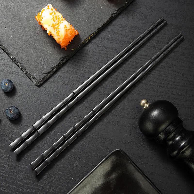 Tingle Black Alloy Commercial Chopsticks