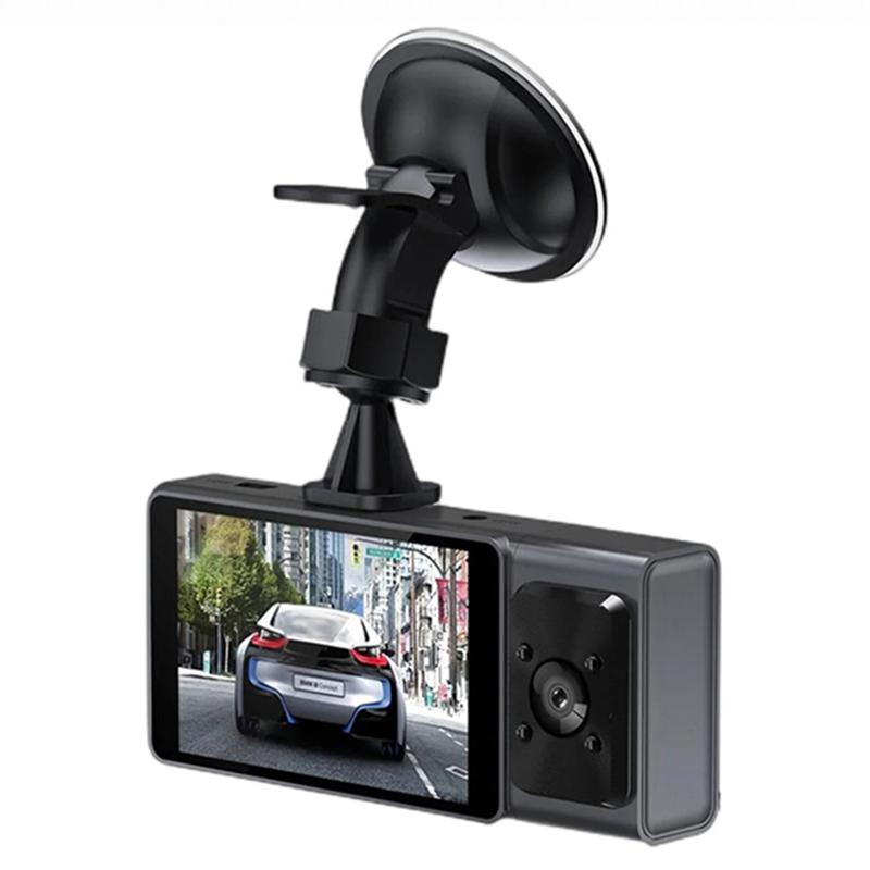 

Потрійний об єктив, відеореєстратор, 3-дюймовий IPS-екран, 1080P HD, нічне бачення, автомобільний запис, WiFi камера Type A