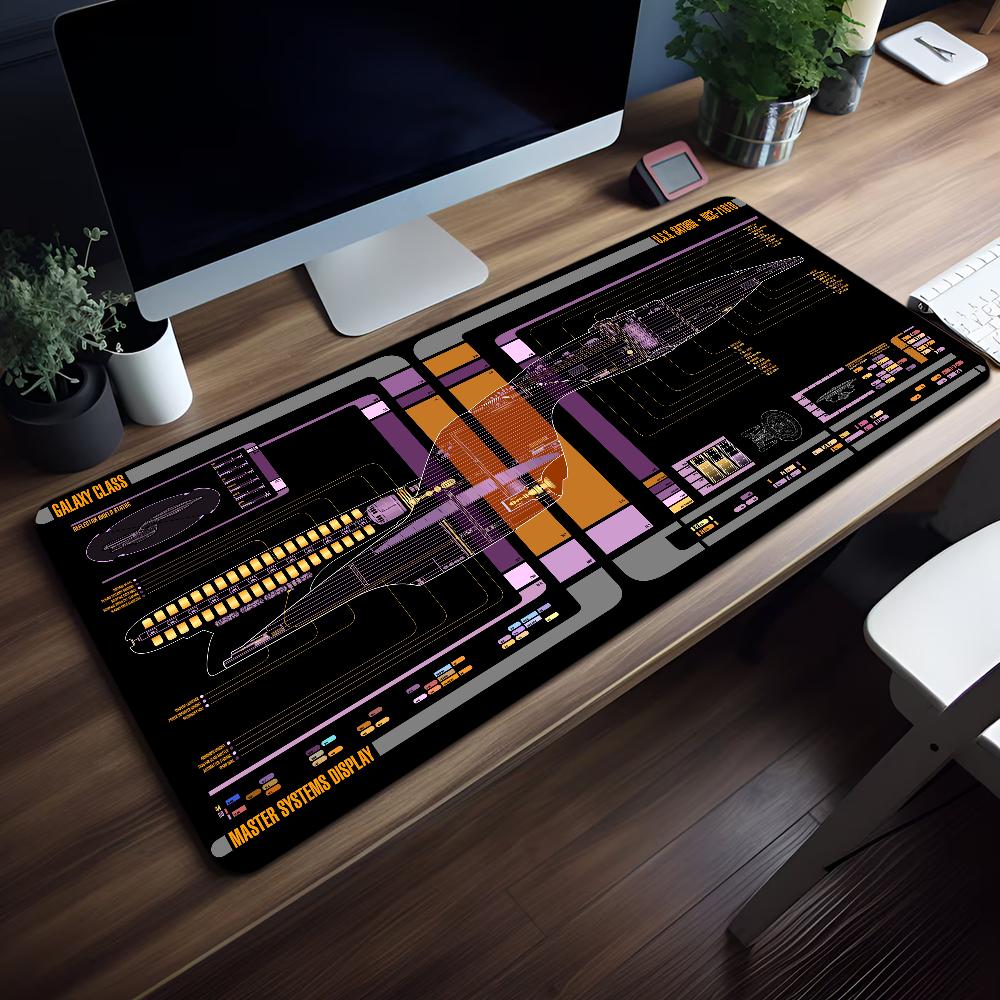 Starship Blueprint Cabine Star Ttrek Mouse Pad Nonslip Thickened Large Writing Lockedge Office Student Gaming Cushion Mousepad