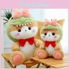 Toy Plush Cat Dinosaur Doll Stuffed Animal Cartoon Bow Soft Toy Home Gift Decor