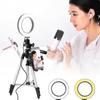 5,7 Zoll Dimmbare LED Ringleuchten mit Verstellbarem Stativ Live Fülllicht Handyhalter Zubehör