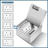 130*130mm Embedded Version Floor Socket Replaceable Module Power Socket Stainless Steel Hidden Power Adapter