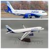 Die-cast Resin Aircraft Model 1/80 Scale 47cm 320 Airplane A320 NEO Indigo A320 Indian Airlines Light Model with Landing Gear