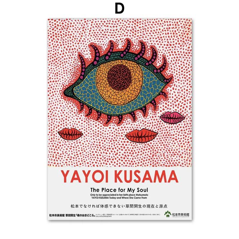 Pumpkin Dot Eye Surrealism Canvas Prints Yayoi Kusama Paintings Nordic Posters Wall Art Pictures For Living Room Decor