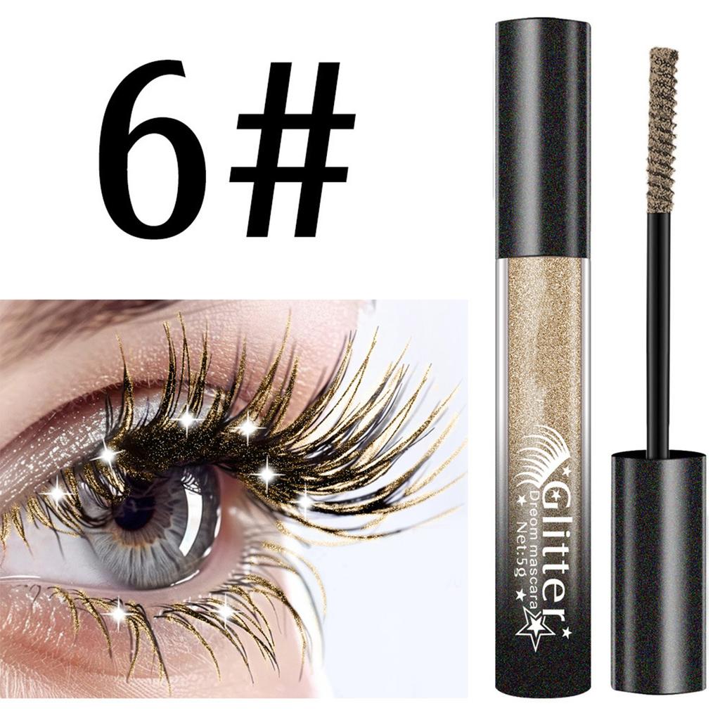1 Stück Funkelnde Volumen-Mascara Glitzer Wimpern-Make-up für Länge & Schwung - Langanhaltende wasserfeste Formel für Party Hochzeit