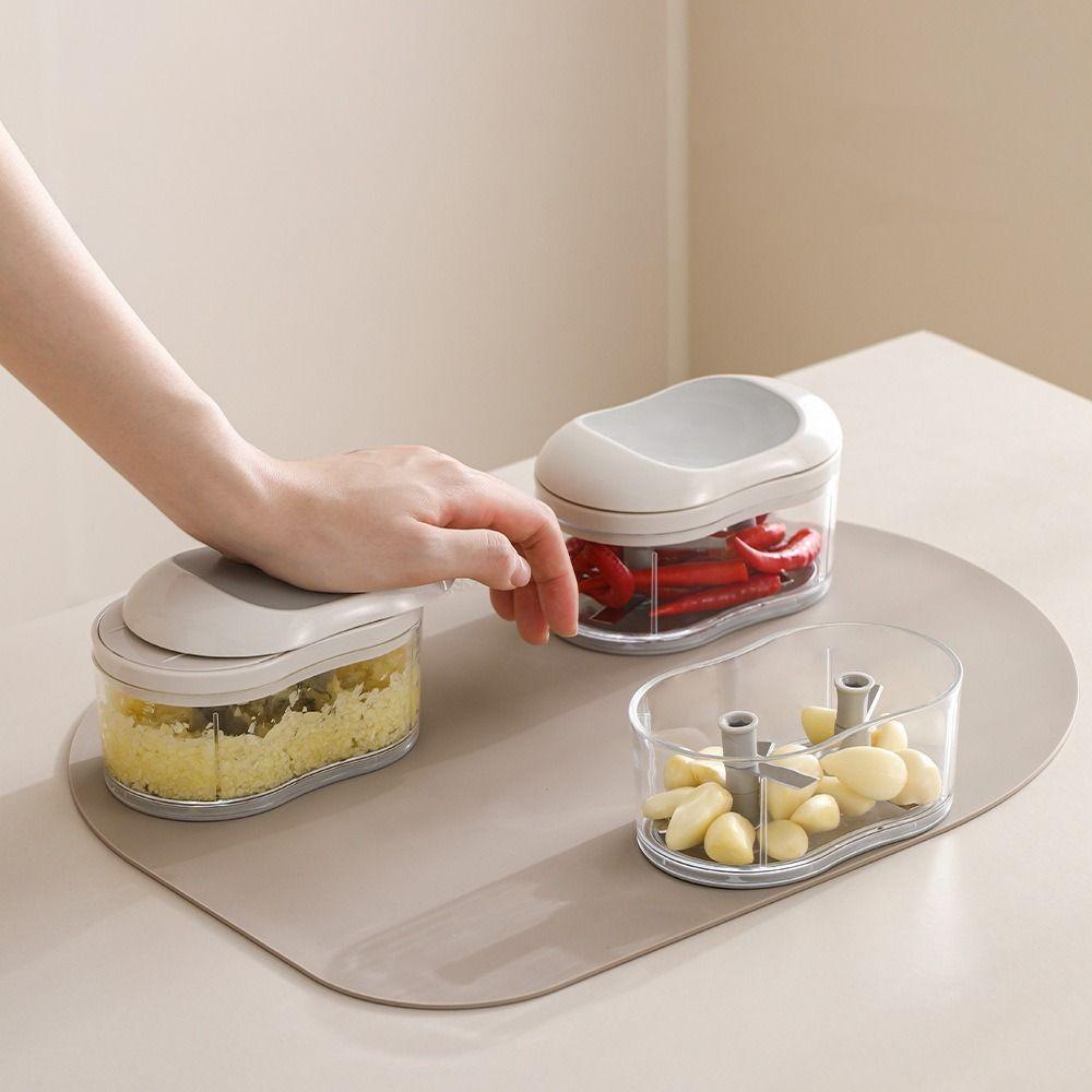 Manual Garlic Chopper Hand Push Design Onion Cutter Household Garlic Masher  Cooking