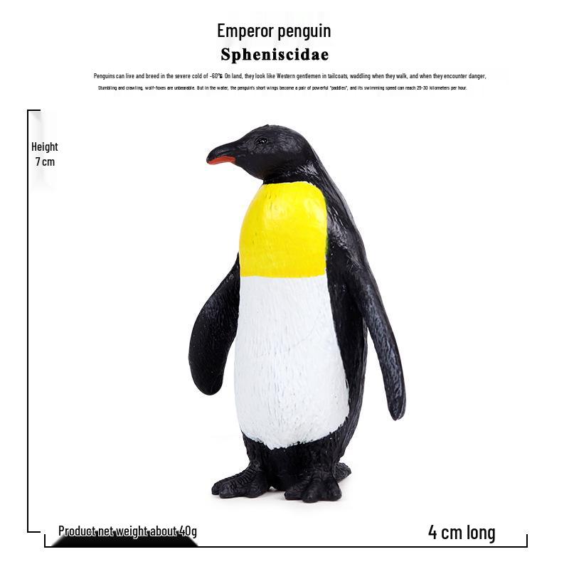 Emperor Penguin Marine Animal Model Toy Set for Kids