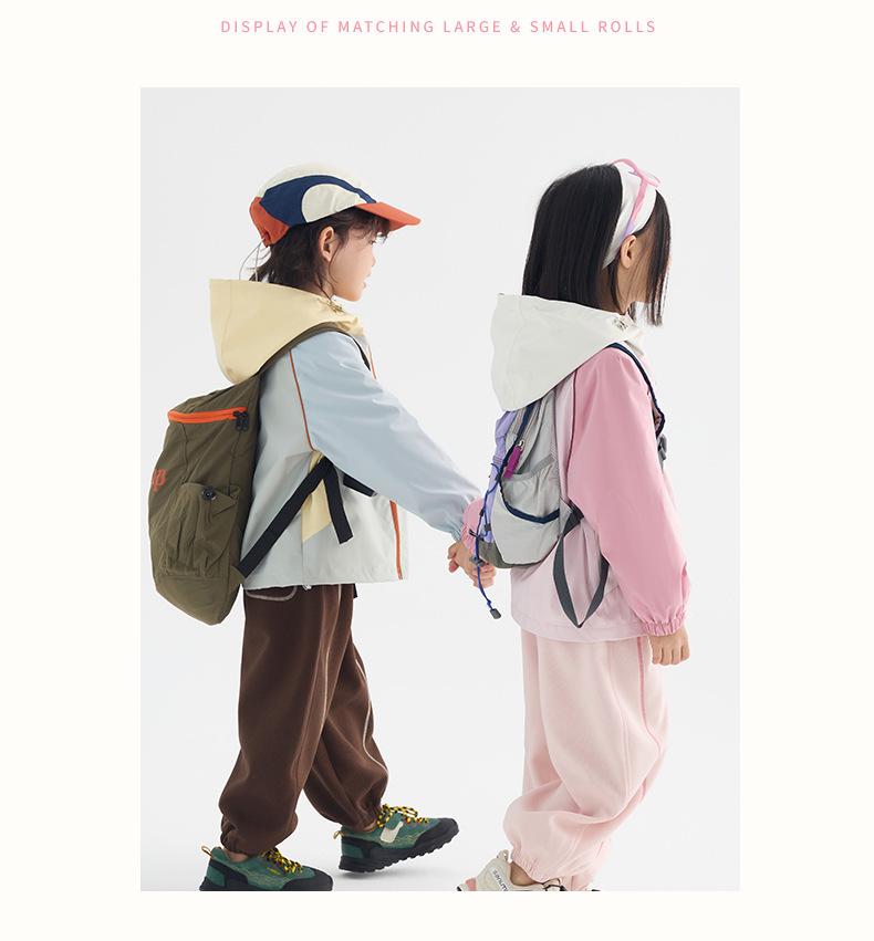 Children's Spring Sports Color Block Windbreaker for Boys & Girls - 818502