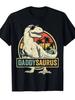 Humor Daddysaurus Pattern Graphic Men's T Shirt Tee Women Summer Spring Novelty Streetwear Oversized Father's Day, Birthday Gift