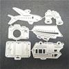 Plane Ship Camera Car Cutting Dies for Photo Scrapbooking Card Making Decors Carbon Steel Die Cuts Embossing Stencils