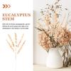 4Pcs Gold Tone Eucalyptus Stem Artificial Eucalyptus Leaves Stems Real Touch Faux Branches for DIY Home Decor Bookshelf Counter
