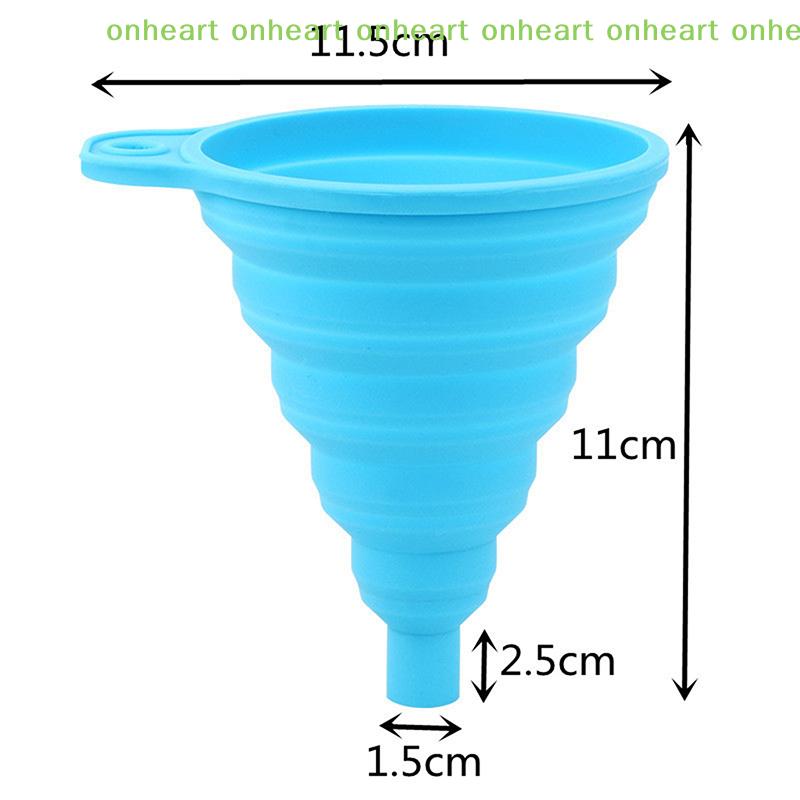 Food Grade Silicone Funnel Mini Silicone Folding Funnel Practical Kitchen Liquid Dispensing Mini Funnel Portable Kitchen Tools