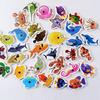Fish Toy 32pcs Wooden Magnetic Educational Fishing Game