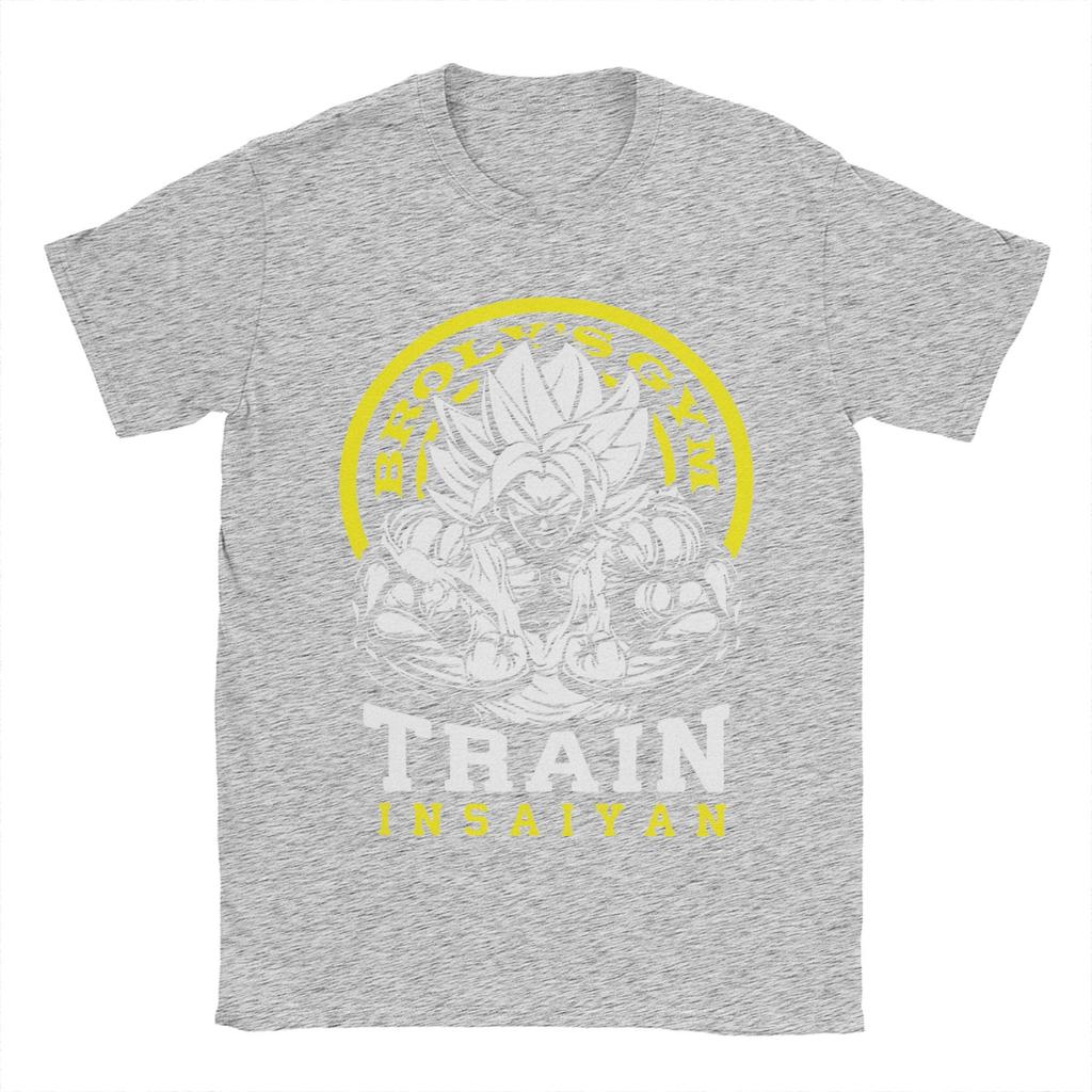 Brolys Gym Train Insaiyan Anime Printed Tshirt Mens and Womens Tshirt Mens Top Sports Tshirt Mens Tshirt Summer Tee
