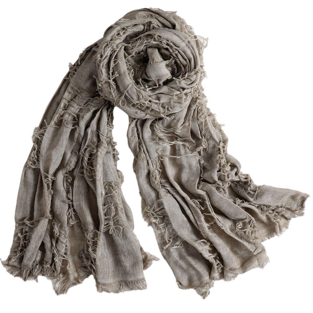 Warm Women Scarf Breathable Neck Warmer Hip Hop Cotton Linen Neckerchie Office