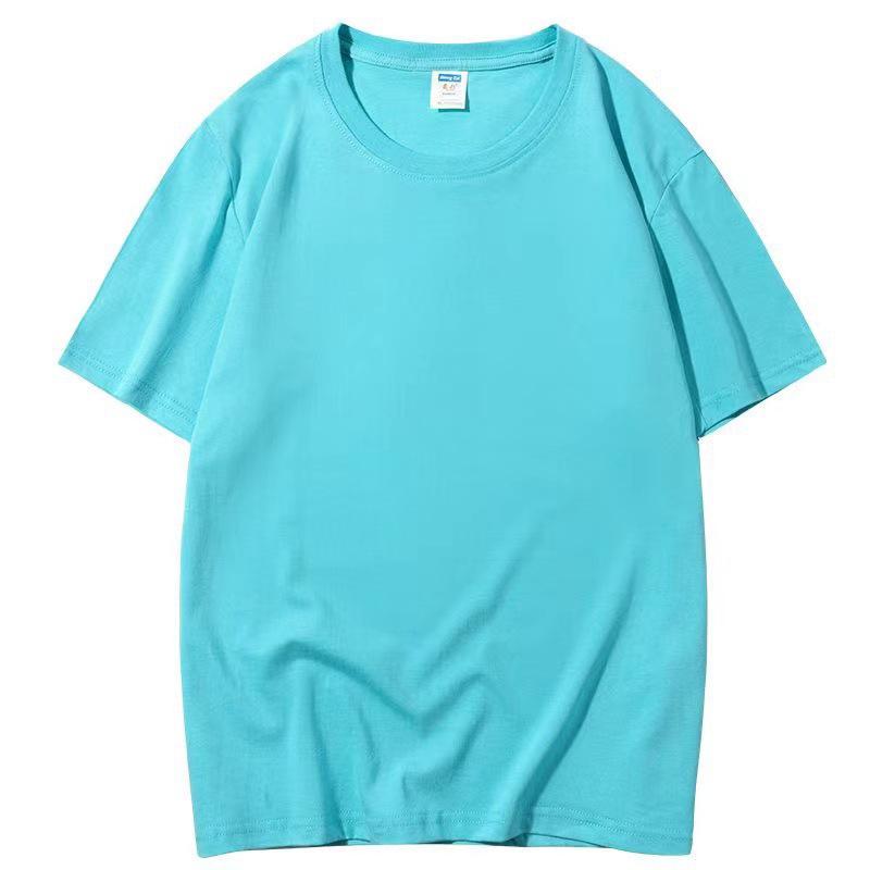 

Футболка унисекс из гребенного хлопка с коротким рукавом: Однотонный, свободный крой, индивидуальный логотип для работы или повседневной носки L