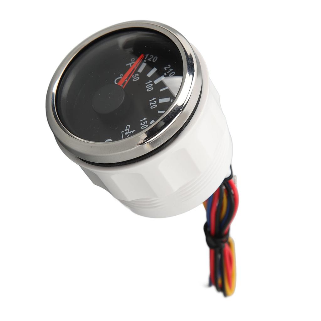 52MM Oil Temperature Gauge DC9 To 32V Double Scale Pointer High Precision Sensors for RVs Yachts Fishing Boats Ships
