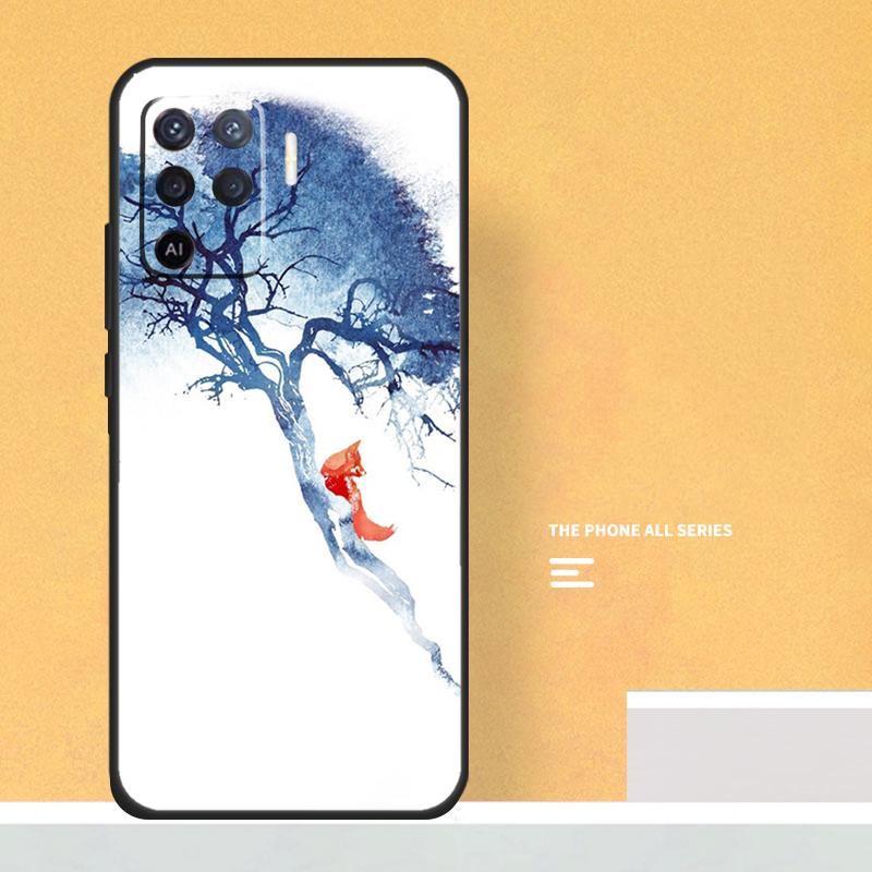 Watercolor Painting The Fox Case For Oppo A80 A60 A40 A6 A5 Pro A15 A16 A17 A57 A94 A74 A54 A76 A96 A18 A38 A58 A78 A98