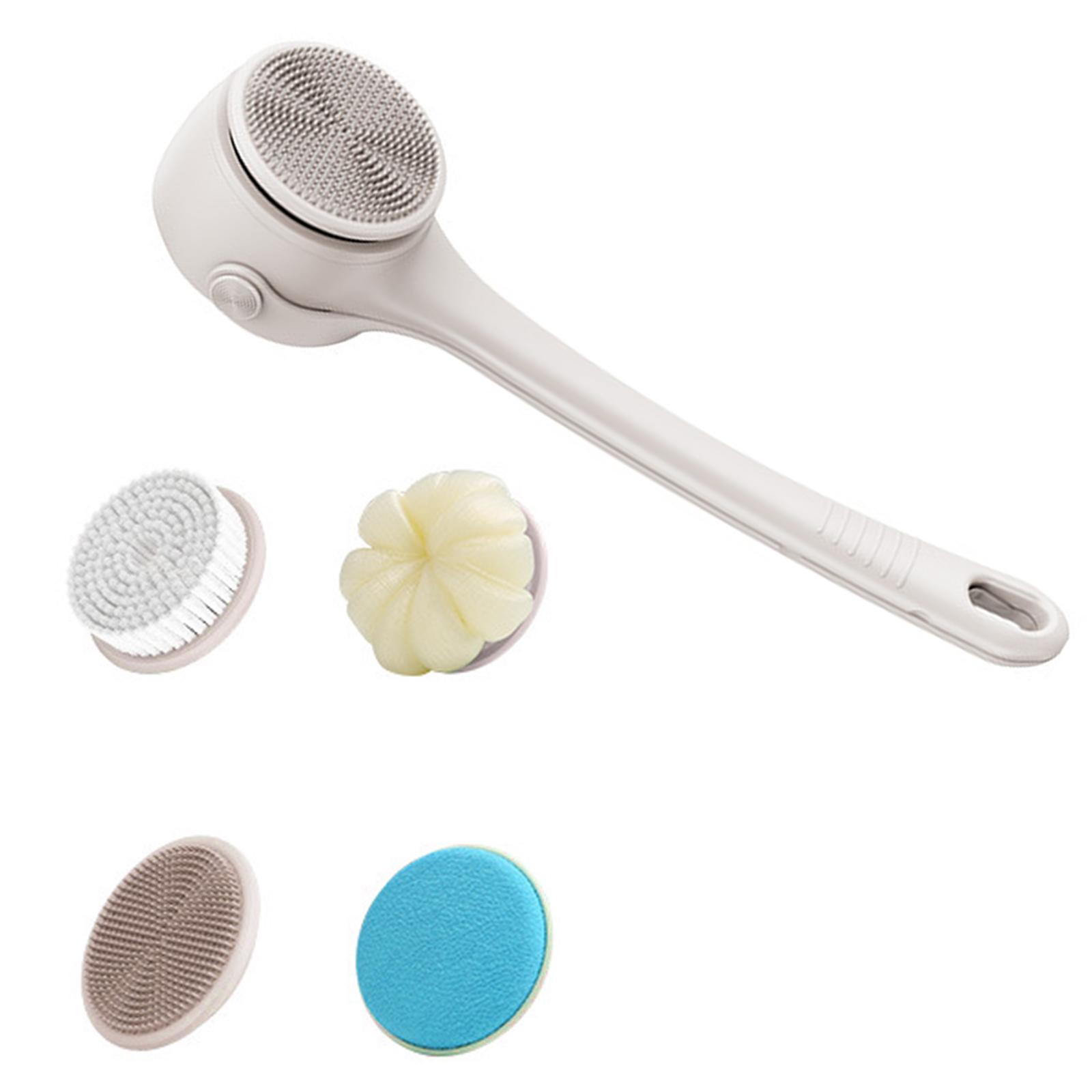 

Rechargeable Dual Handle Electric Bath Brush Shower Brush Adjustable Speed For All Skin Type Easy Full Body Cleaning різнокольоровий