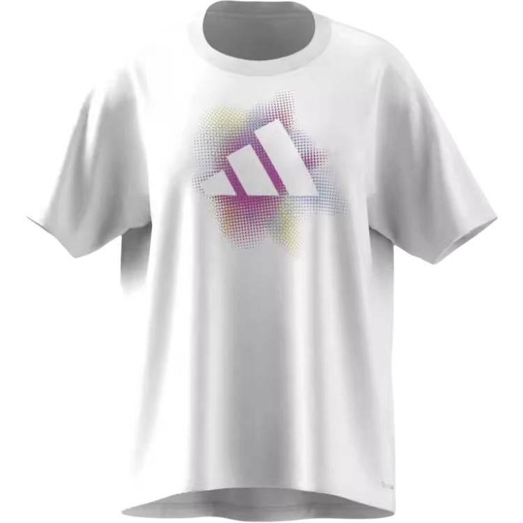 

Adidas Pattern Print Short Sleeve T-Shirt Women T-Shirts White KA1029 S